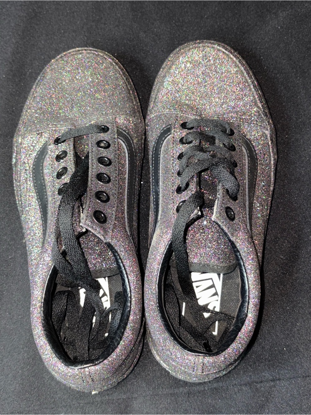 Vans Old Skool Rainbow Glitter Sneakers Women’s 6.5